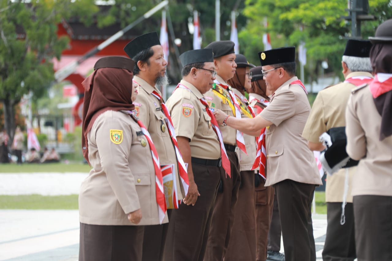 Gubernur Kalteng Agustiar Sabran Pimpin Upacara Peringatan Hari Pramuka ke-64 Tingkat Provinsi Kalteng