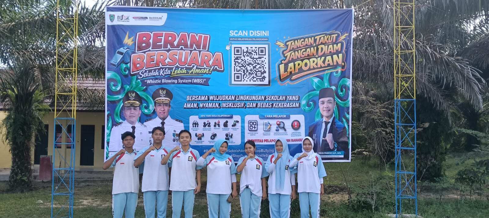 Dinas Pendidikan Kalteng Perkuat Lingkungan Pendidikan Aman dan Inklusif melalui Pemasangan Spanduk Whistleblowing System