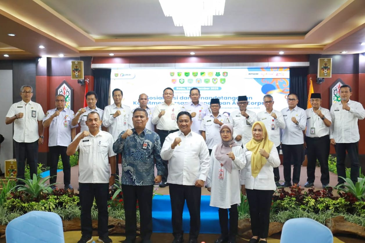 Wagub Kalteng Edy Pratowo Buka Sosialisasi dan Penandatanganan Komitmen Bersama Penerapan ASN Corpu di Lingkungan Pemprov dan Kabupaten/Kota se-Kalteng