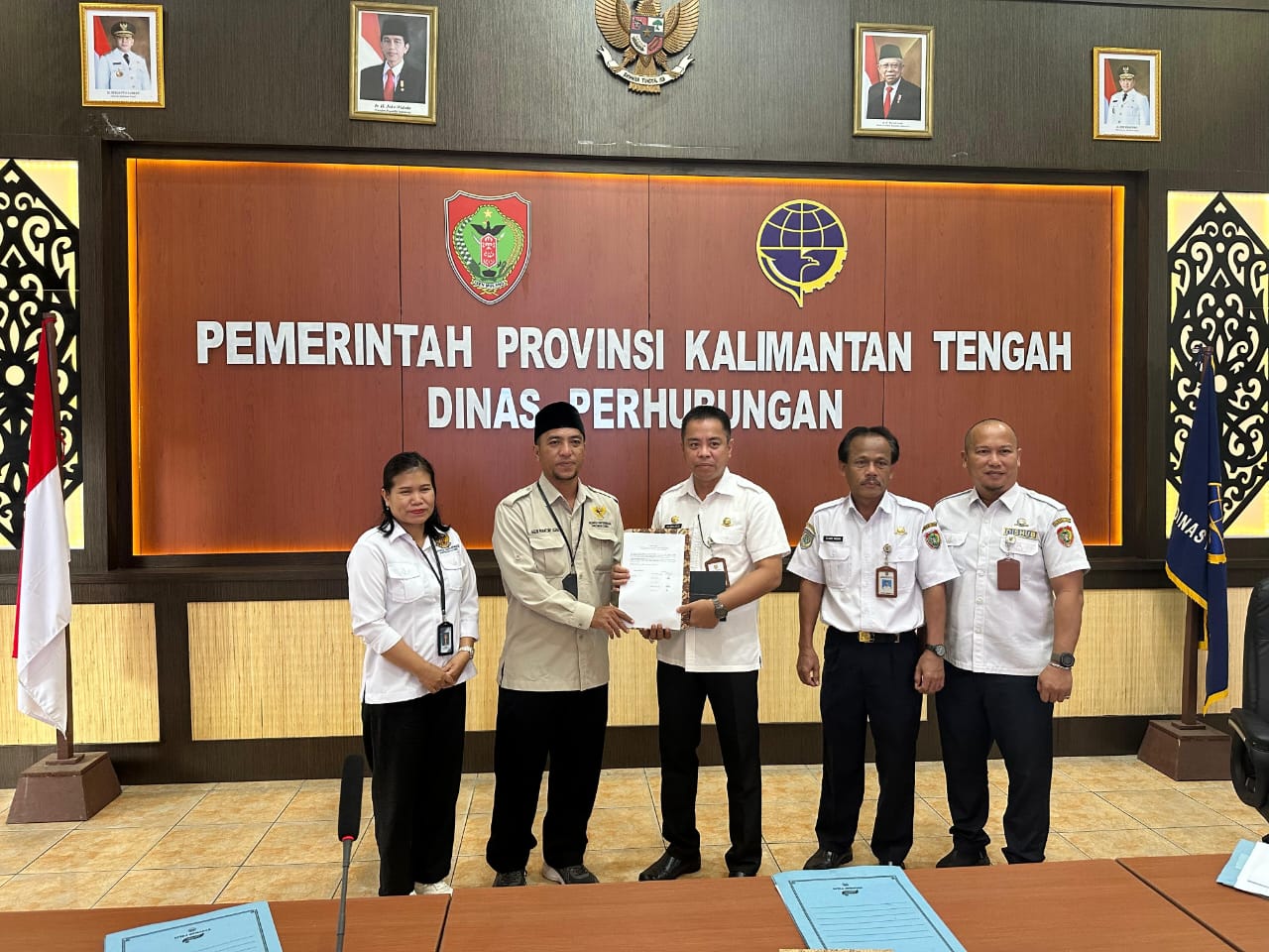Ketua Komisi Informasi Beserta Rombongan Kunjungi Dinas Perhubungan Provinsi Kalteng