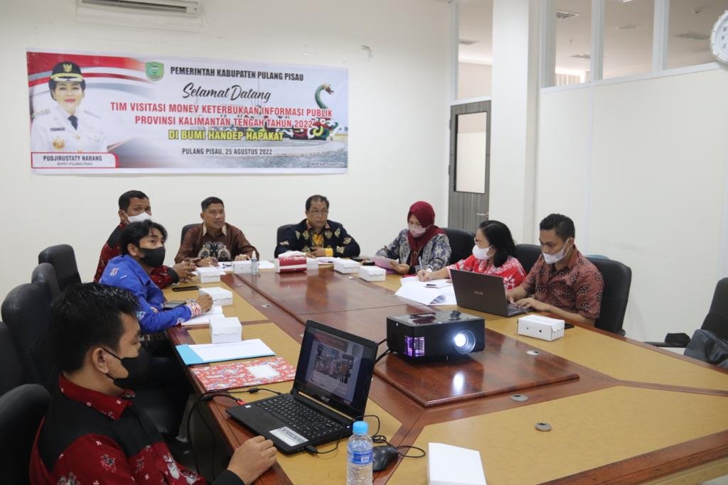 PPID Utama Kab. Pulang Pisau Terima Kunjungan Dari Tim Visitasi Dan Verifikasi Dari KI Prov. Kalteng
