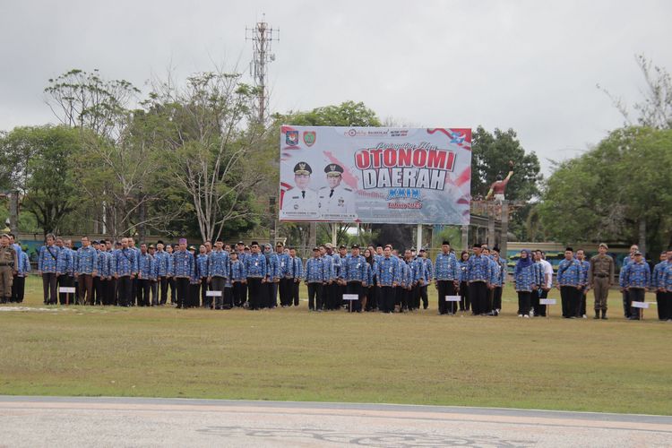 Kadis PMD Prov. Kalteng Aryawan Ikuti Upacara Peringatan Hari Otonomi Daerah ke-XXIX Lingkup Pemprov Kalteng Tahun 2025