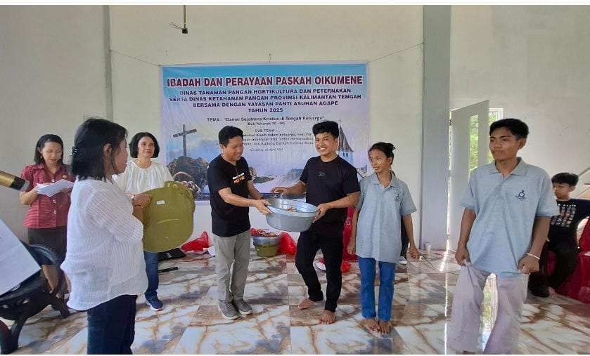 Dinas TPHP Prov. Kalteng Laksanakan Aksi Sosial, Ibadah dan Perayaan Paskah Tahun  2025