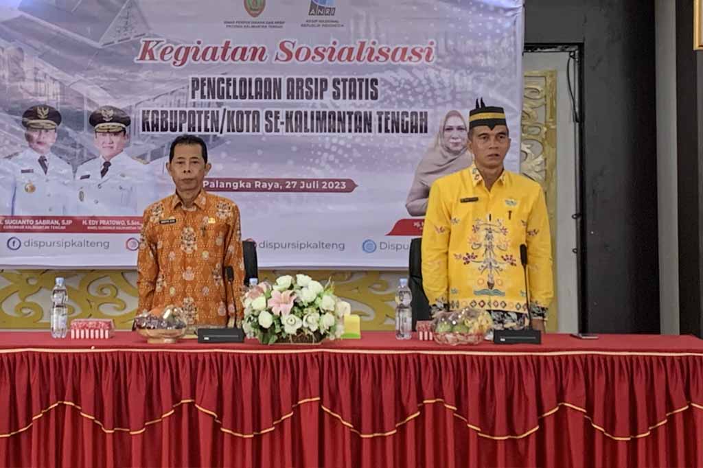 Dispursip Prov. Kalteng Gelar Sosialisasi Pengelolaan Arsip Statis Kabupaten/Kota se-Kalimantan Tengah