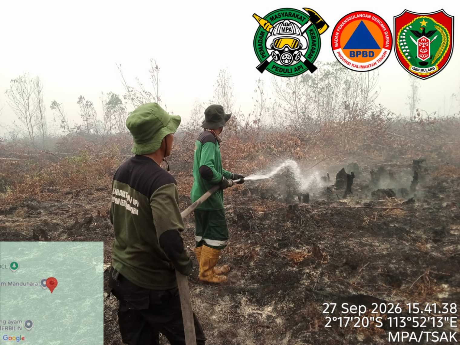 BPBPK Kalteng Bersama Satgas Gabungan Intensifkan Penanganan Karhutla di Wilayah Rawan