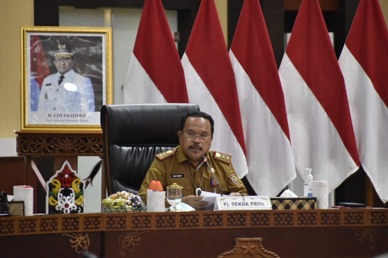 Gubernur Kalteng H. Sugianto Sabran Pimpin Rapat Evaluasi Pemprov. Kalteng Akhir Tahun 2021