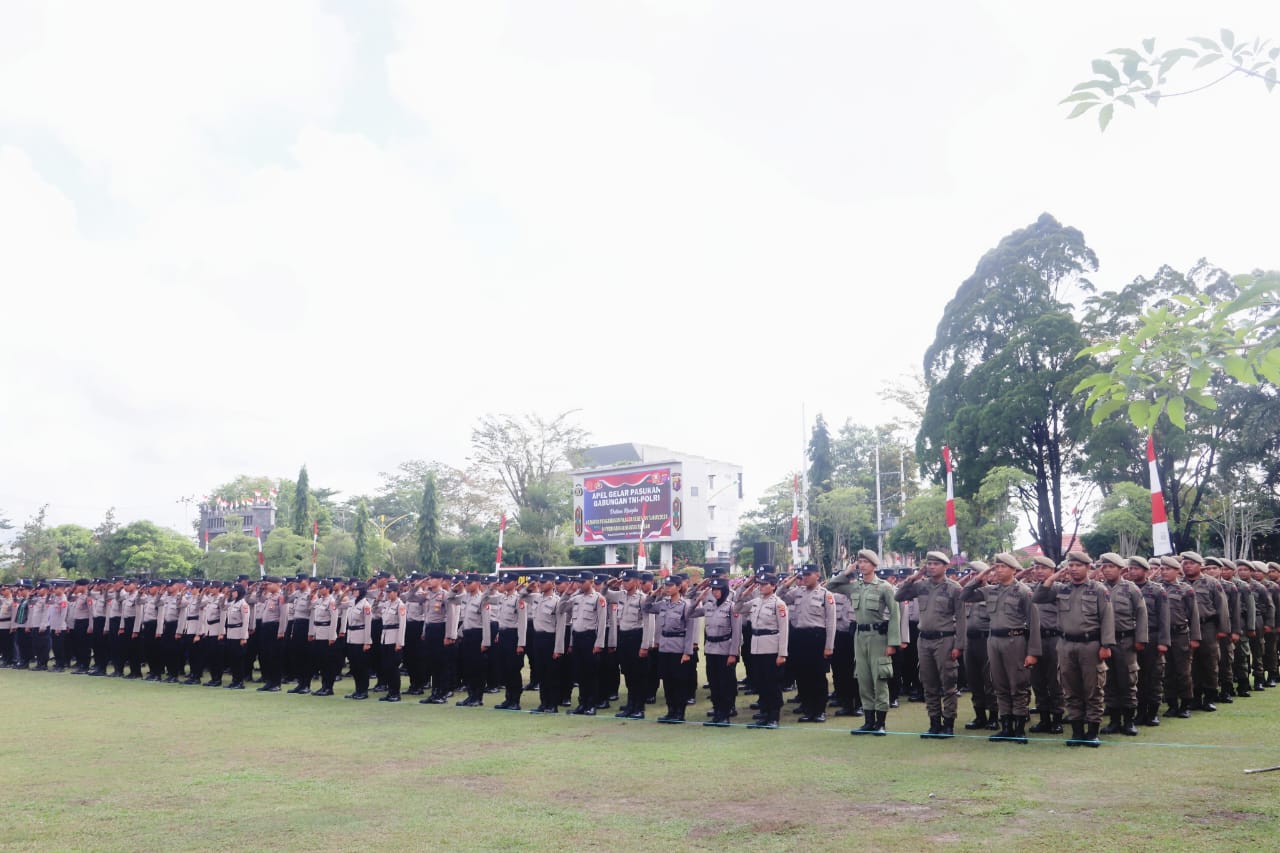 Satpol PP Prov. Kalteng Ikuti Apel Gelar Pasukan Operasi Mantap Praja Telabang 2024