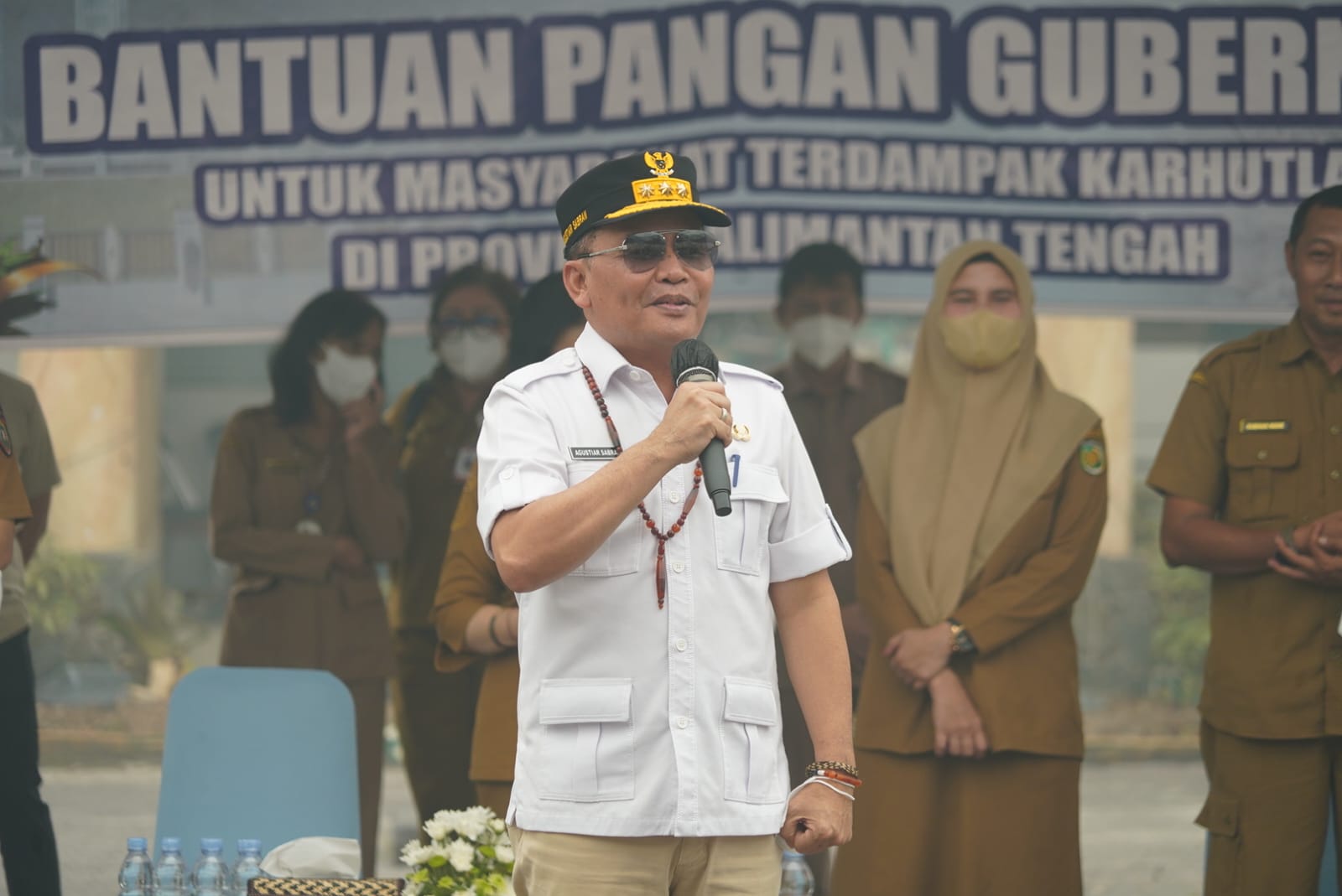 Peduli Warga Terdampak Kabut Asap, Gubernur Agustiar Sabran Temui Masyarakat Bukit Tunggal